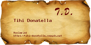 Tihi Donatella névjegykártya